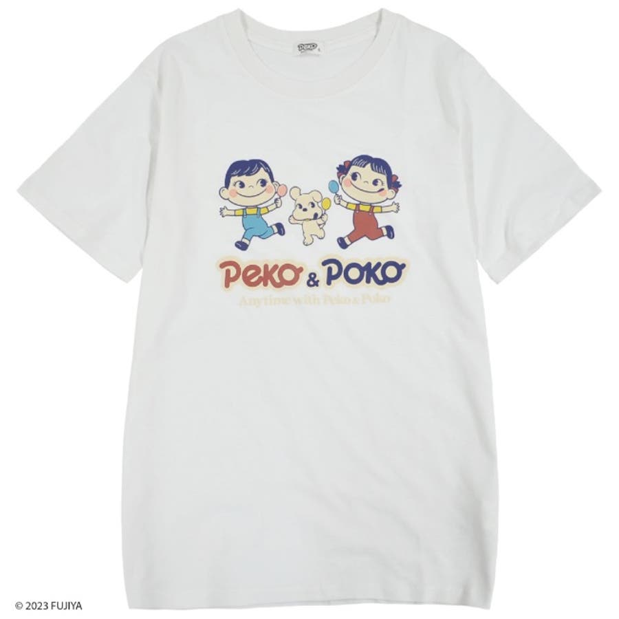 の 人気アイテムランキング ペコちゃん 不二家 ミルキー Tシャツ 半袖 レディース レトロ トップス