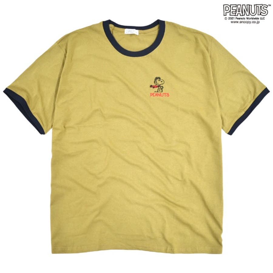 新品》SNOOPY モックネックカットソー 01 半袖（スヌーピー Tシャツ 