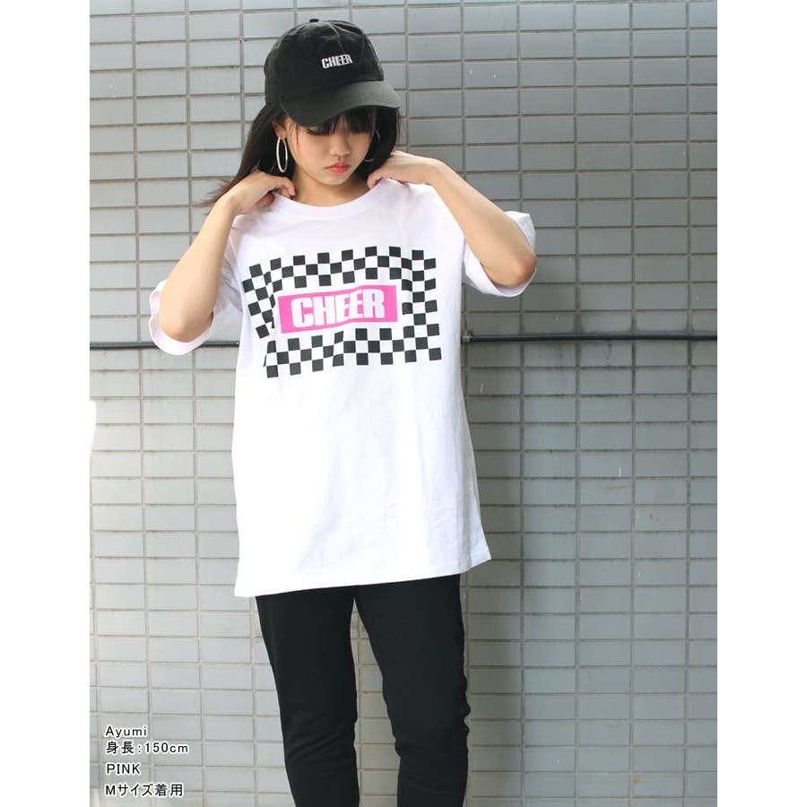 Tシャツ 大きめ チェッカーフラッグ[品番：CROW0000278]｜CHEER