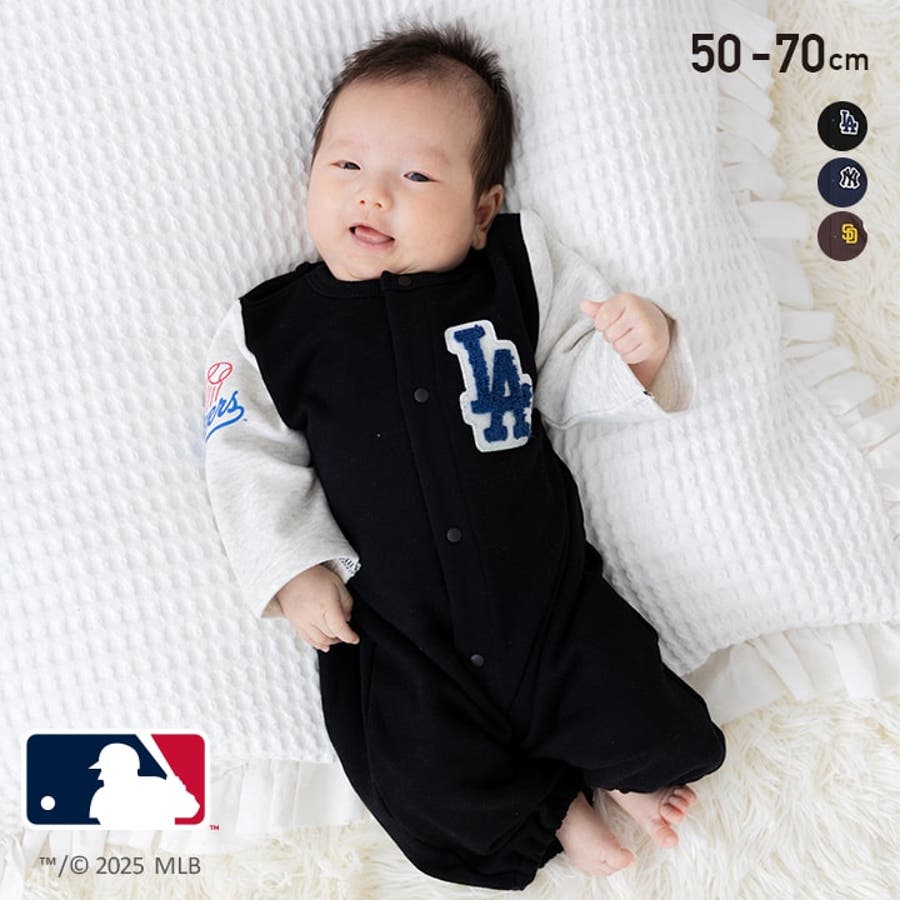 yayfor you 黒 ロンパース・カバーオール MLB ツーウェイオール ロンパース[品番：HU000004261]｜chil2