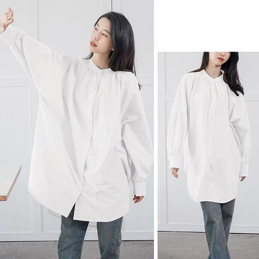 ロングシャツ レディース コーデ[品番：VV000001841