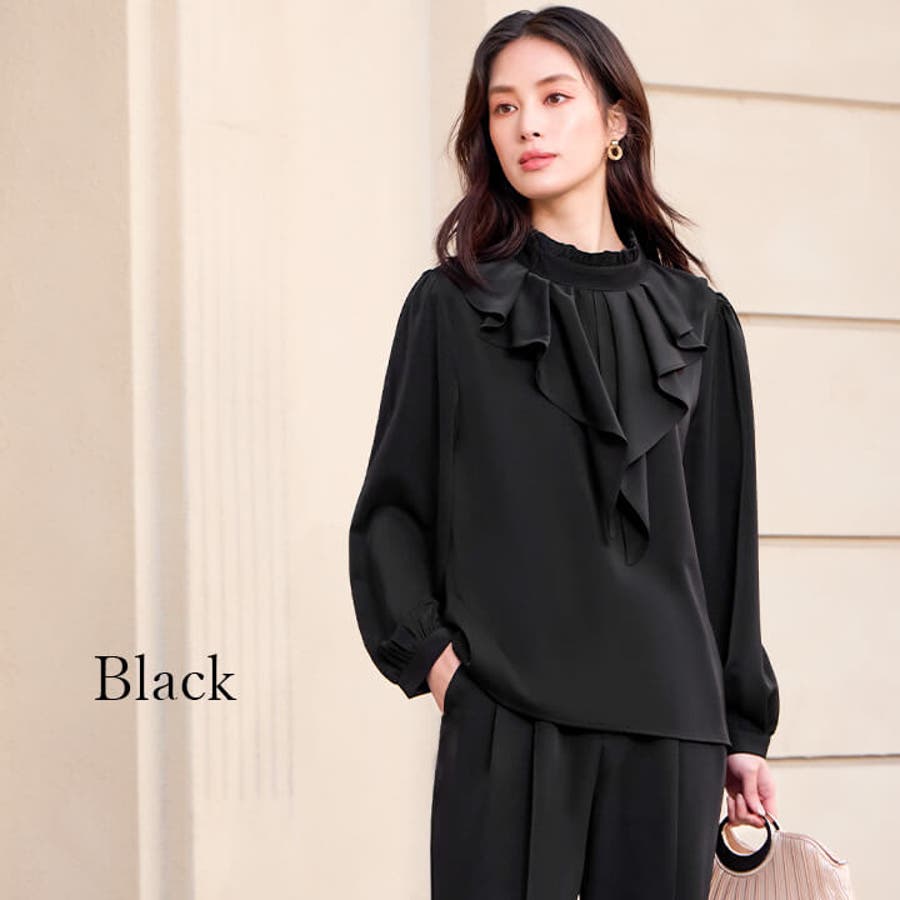 wee9s ブラウス シャツ big collar frill blouse / 付け襟風