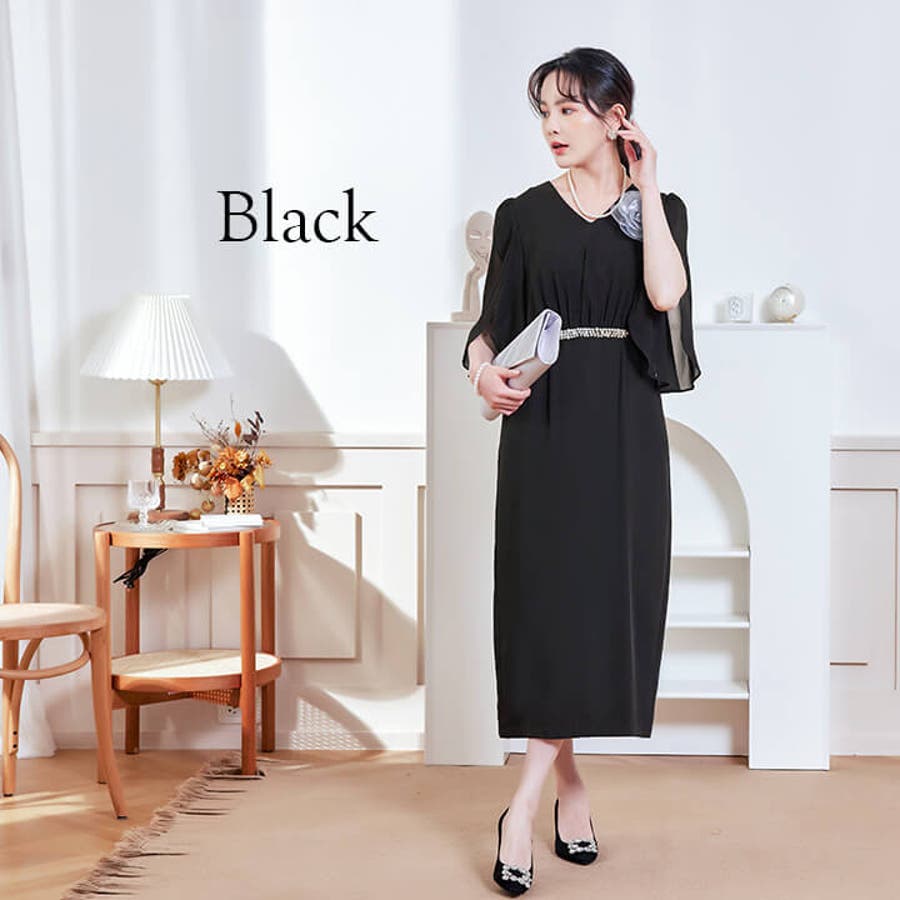パーティードレス 結婚式 ワンピース[品番：VV000001610
