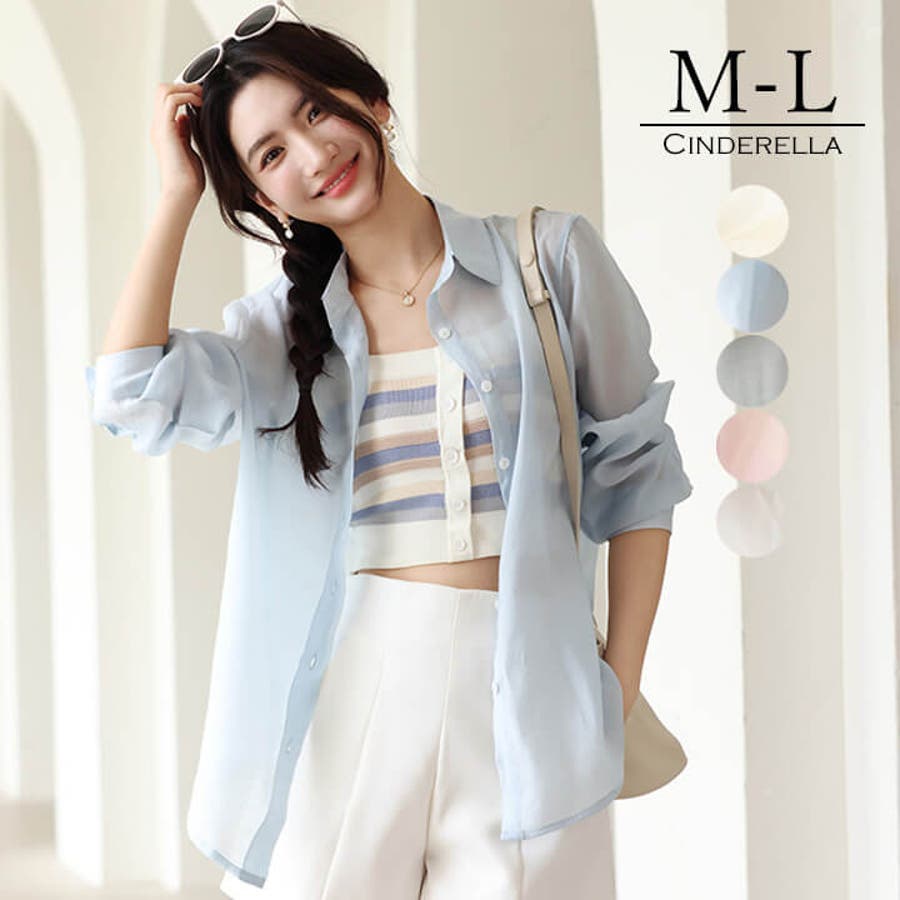 シャツ レディース シアーシャツ [品番：VV000001745]｜Cinderella（シンデレラ）のレディースファッション通販｜SHOPLIST（ショップリスト）