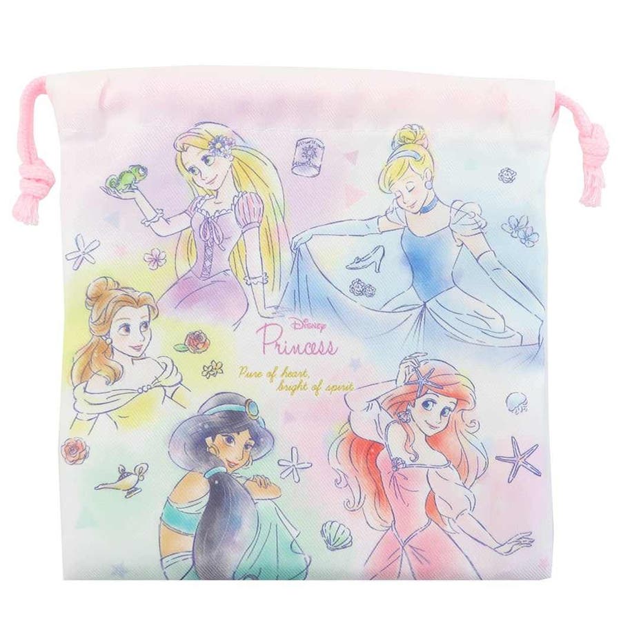ディズニープリンセス 巾着袋 フラット[品番：BREW0076239