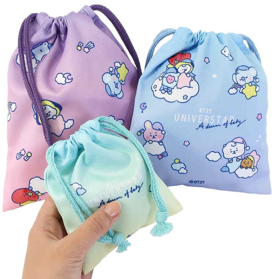BT21 巾着袋 きんちゃくポーチ[品番：BREW0032939]｜cinemacollection