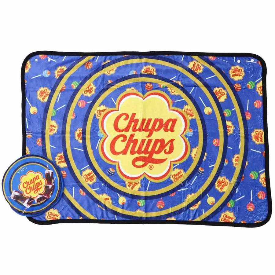 チュッパチャプス ひざ掛け毛布 クッションフランネルブランケット