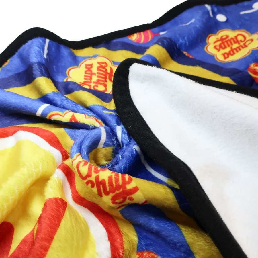 チュッパチャプス ひざ掛け毛布 クッションフランネルブランケット