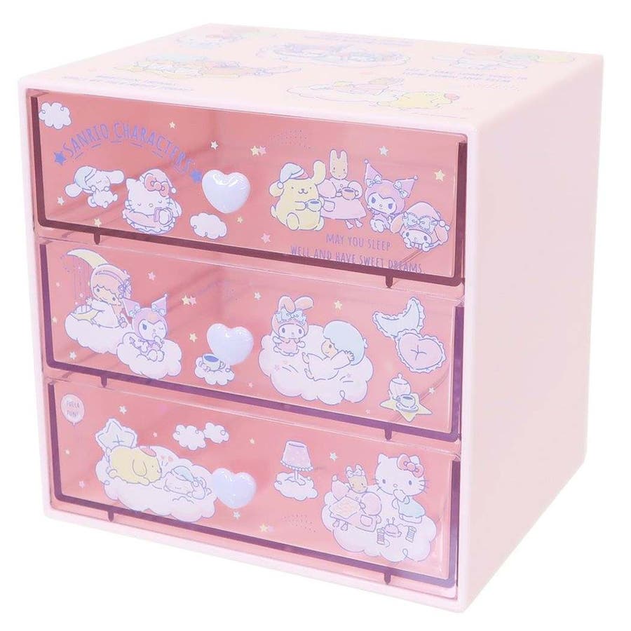 サンリオキャラクターズ 卓上収納 3段チェスト[品番：BREW0095942