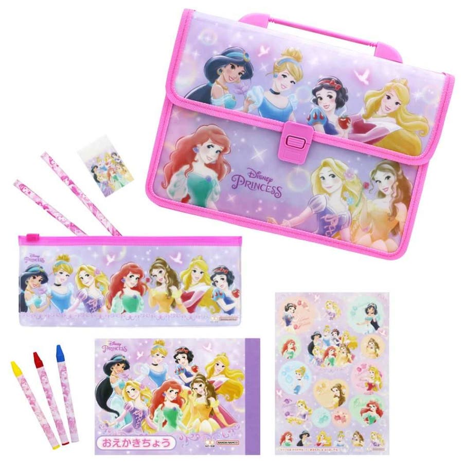 Disney 文房具 まとめ売り ディズニープリンセス 文房具セット ステーショナリーバッグ[品番