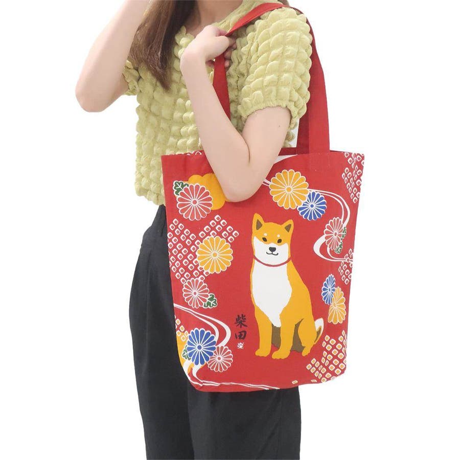 国産品 きくもようしばた A4トート[品番：BREW0146469 トートバッグ その他