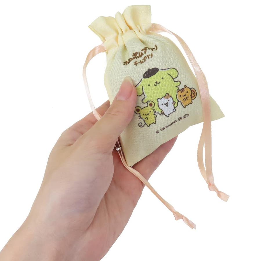 ポムポムプリン ミニ巾着袋 豆巾着[品番：BREW0180209