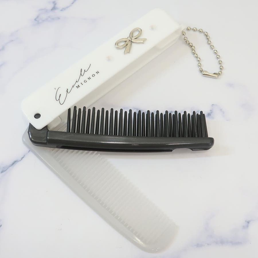 ヘアブラシ・コーム Ribbon フレンチリボンコスメ ヘアブラシ 折りたたみブラシ＆コーム[品番