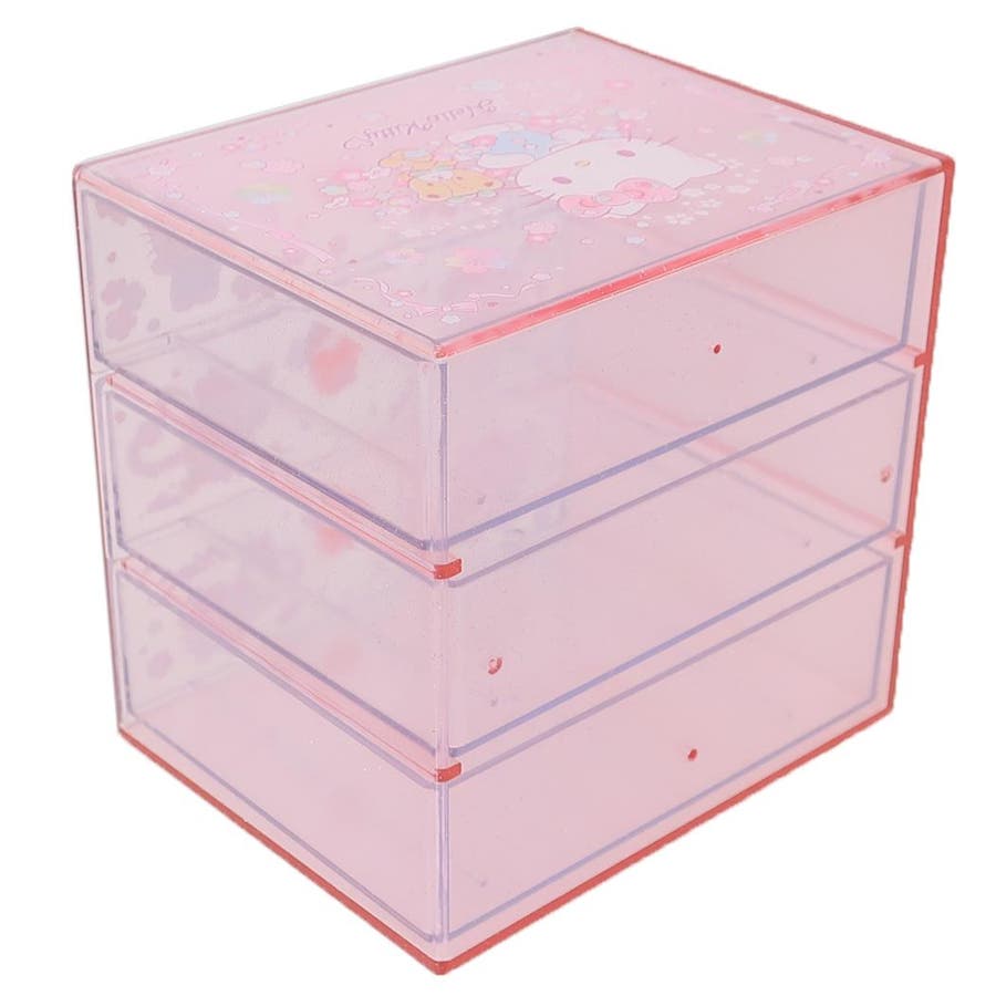 ハローキティ 卓上収納 3段チェスト[品番：BREW0186021