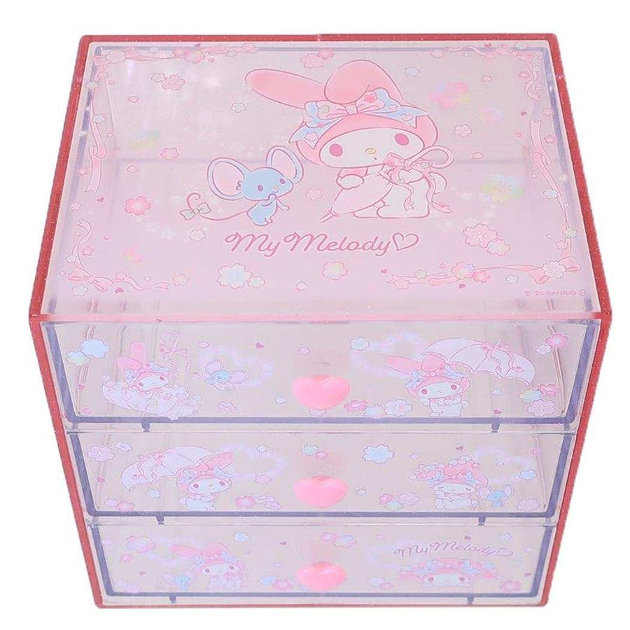 マイメロディ 卓上収納 3段チェスト[品番：BREW0186023