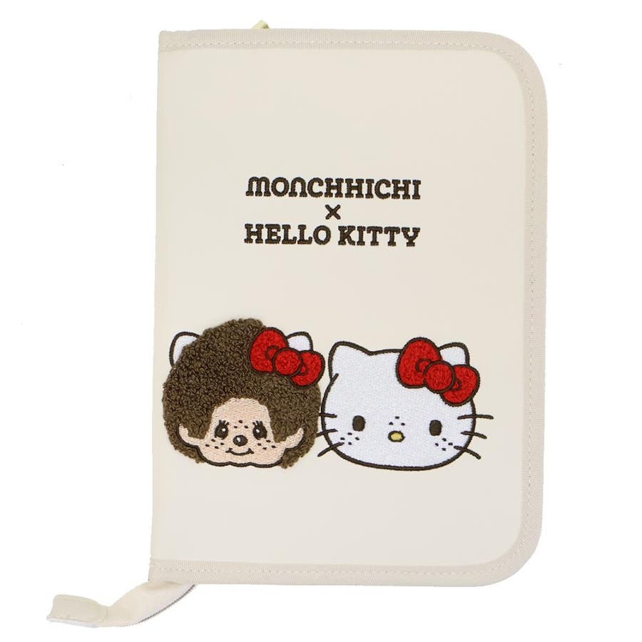 モンチッチxハローキティ 母子手帳ケース マルチポーチ[品番 モンチッチxハローキティ 母子手帳ケース マルチポーチ[品番