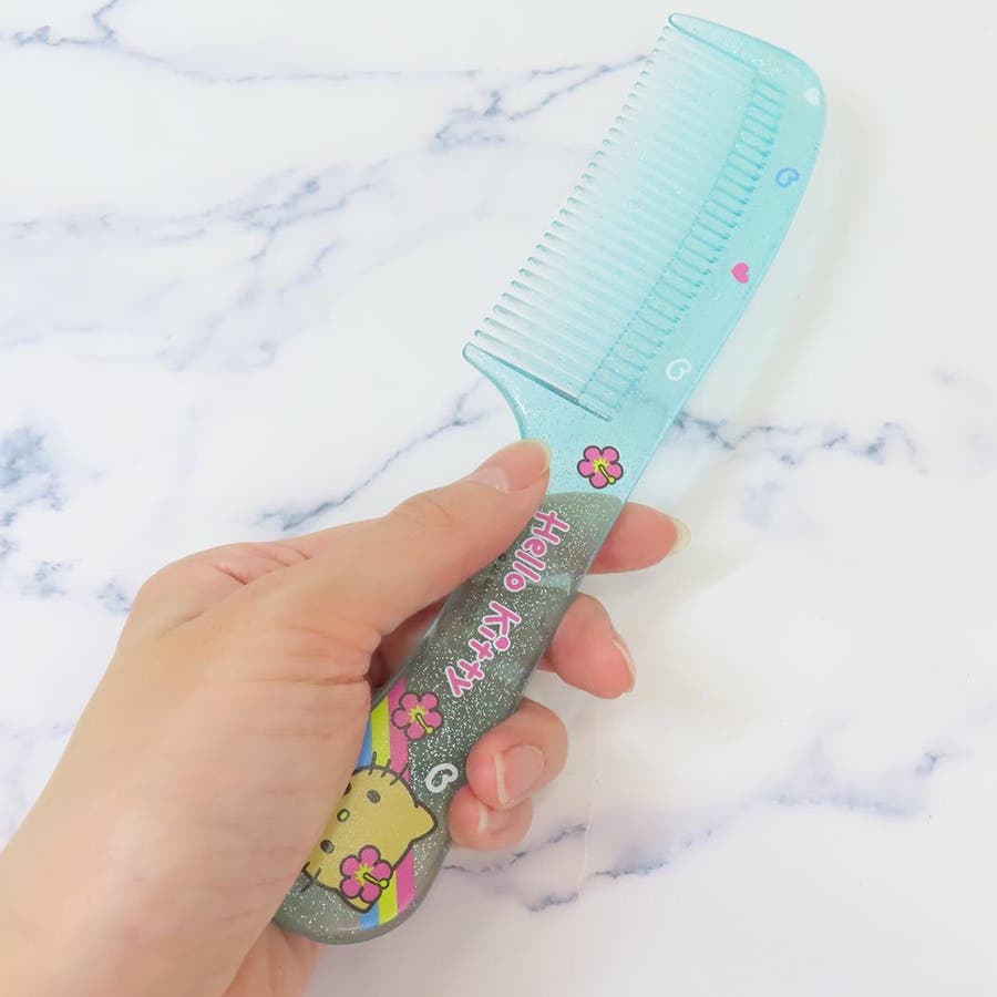 レア‼️キティ ピンク ハワイアンラメコーム 南国トロピカルフルーツ キラキラ レア‼️キティ ピンク ハワイアンラメコーム 南国トロピカルフルーツ