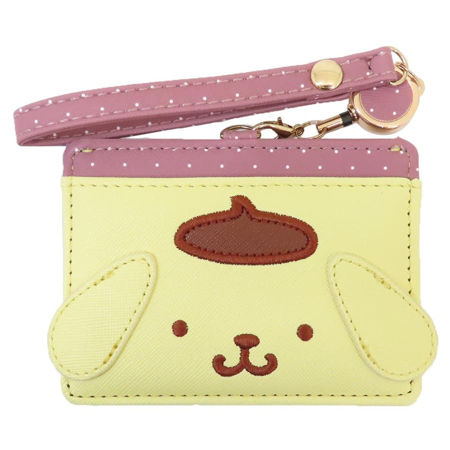 ポムポムプリン 定期入れ リール付きパスケース[品番：BREW0201364