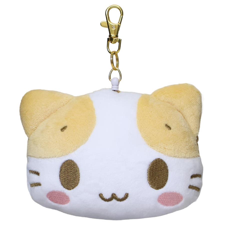 マシュマロみたいなふわふわにゃんこ 定期入れ リール付きフェイスパス