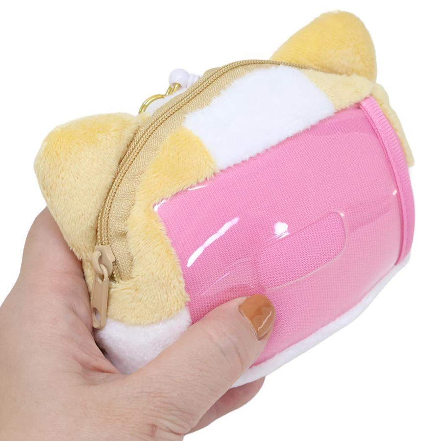 マシュマロみたいなふわふわにゃんこ 定期入れ リール付きフェイスパス
