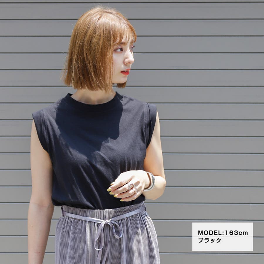 ロールアップノースリーブトップス◇トップス ノースリ ロールアップ ...