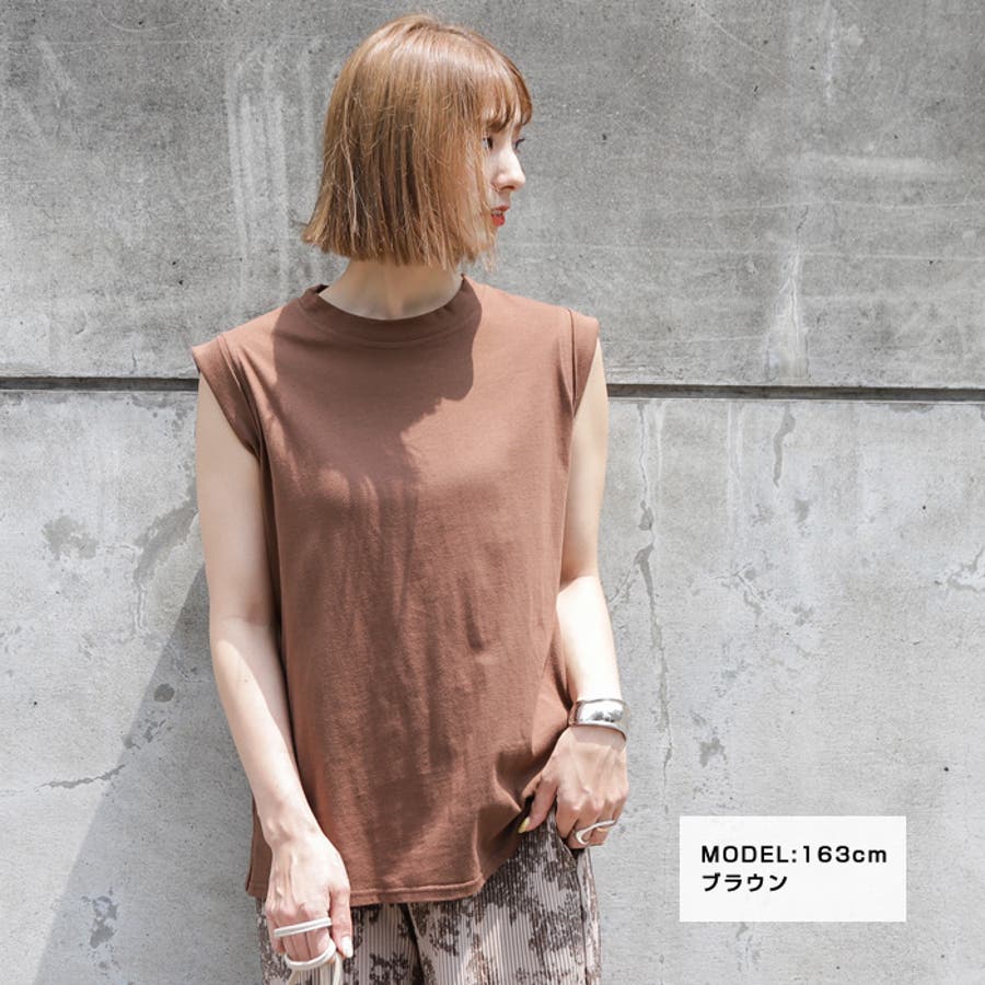 ロールアップノースリーブトップス◇トップス ノースリ ロールアップ ...