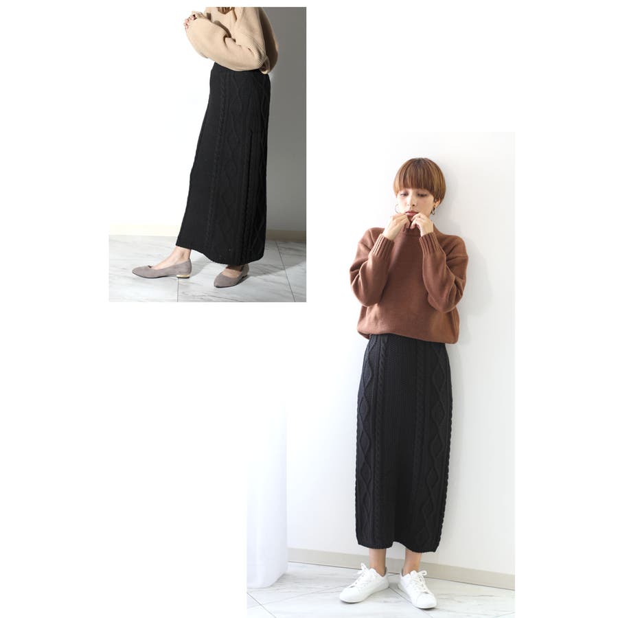 Drawer（ドゥロワー）の「Drawer ウールカシミヤケーブルニット