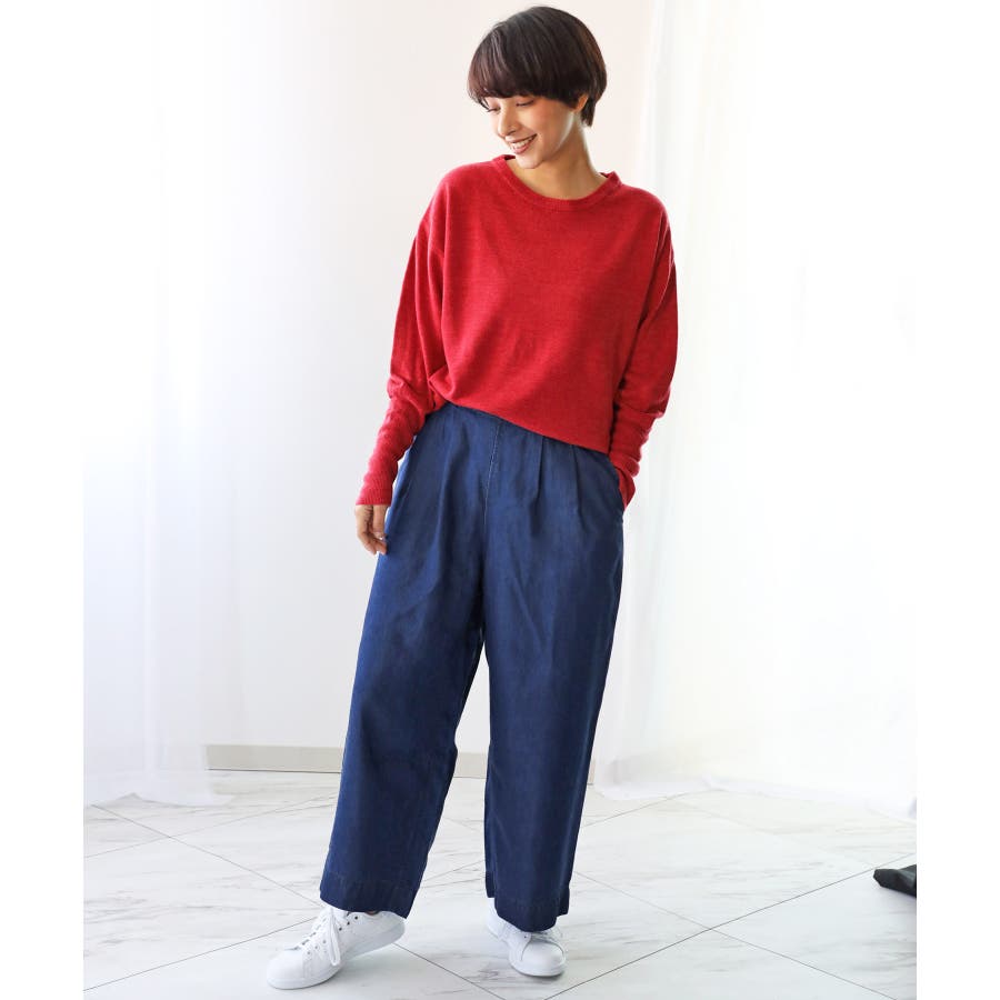 テンセルデニムのワイドパンツ ストレスフリーでゆったり