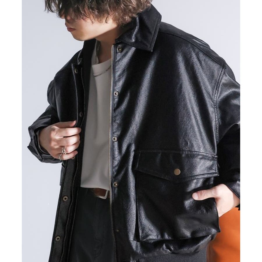 Amazon | Fashion maker(F&M)レザージャケット メンズ PUレザー