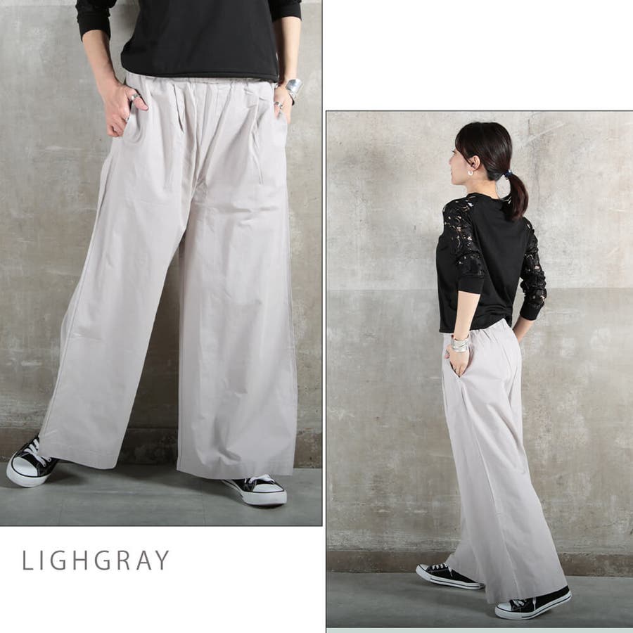 M～3L フレアパンツ ワイドパンツ[品番：CLVW0000945