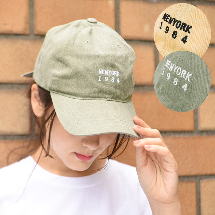 NEWYORKロゴ刺繍ベースボールキャップ(帽子 ぼうし コットン