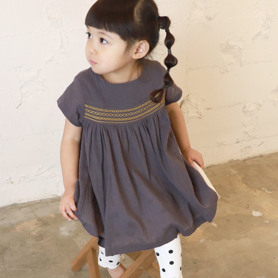 しわ加工エスニック刺繍ワンピース 品番 Pa Coca コカ のキッズファッション通販 Shoplist ショップリスト