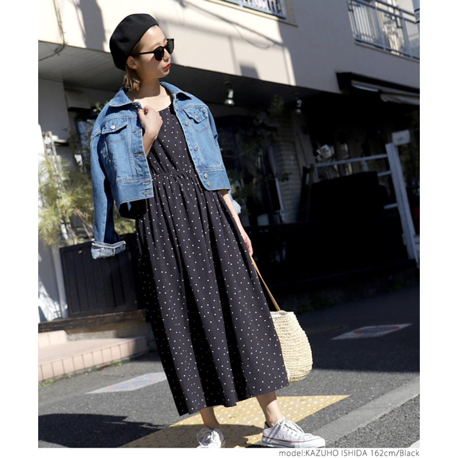 ドット柄ノースリーブワンピースcocaオリジナル ロングワンピース 夏ワンピース 品番 Pa Coca コカ のレディースファッション通販 Shoplist ショップリスト