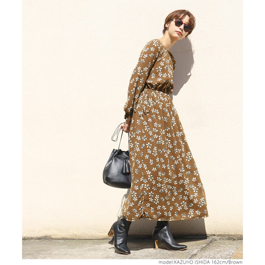 サイドリボンレトロ花柄バルーンスリーブワンピースcocaオリジナル 品番 Pa Coca コカ のレディースファッション通販 Shoplist ショップリスト