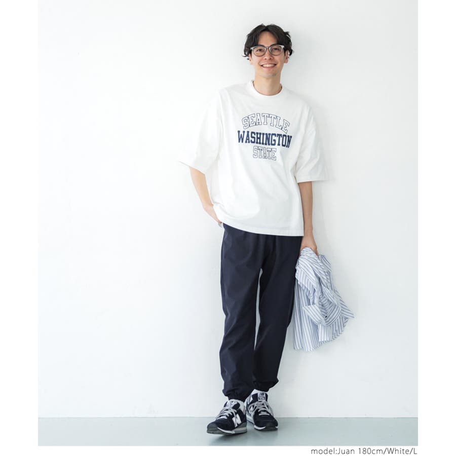 メンズスケルトンカレッジプリントTシャツ[品番：PA000013923]｜coca