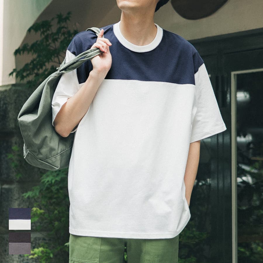 【［Navy］】配色Tシャツ[品番：PA000014372]｜coca（コカ）の