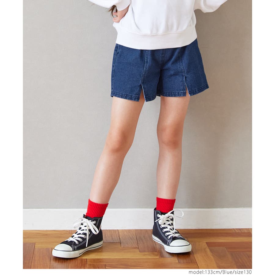 ウエストレースアップショートパンツ ガールズ キッズ[品番  