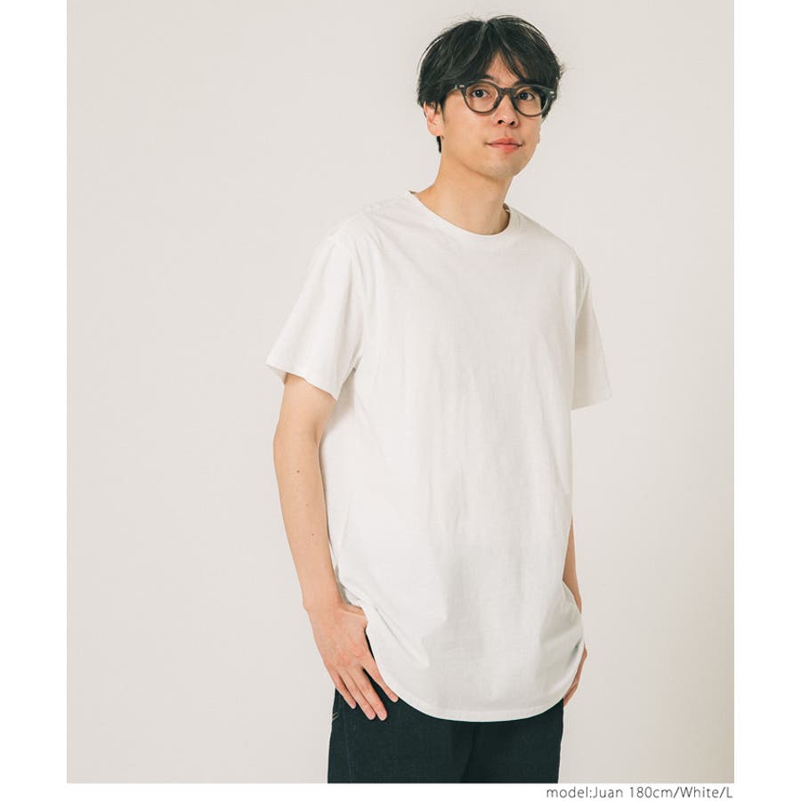 コットンロングフィットUネックTシャツ[品番：PA000014224]｜coca