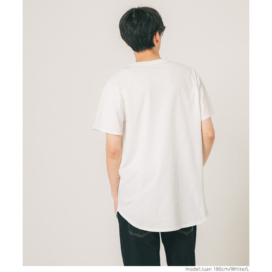 コットンロングフィットUネックTシャツ[品番：PA000014224]｜coca