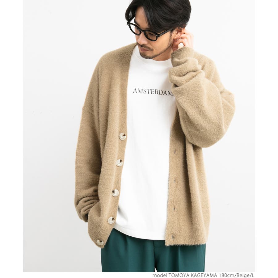 Beige］】シャギーニットカーディガン[品番：PA000013344]｜coca（コカ