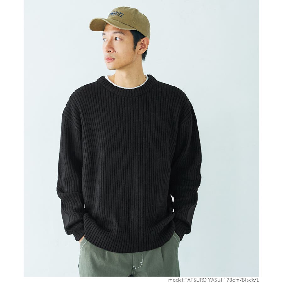 エルボーパッチニット[品番：PA000013360]｜coca（コカ）のメンズファッション通販｜SHOPLIST（ショップリスト）