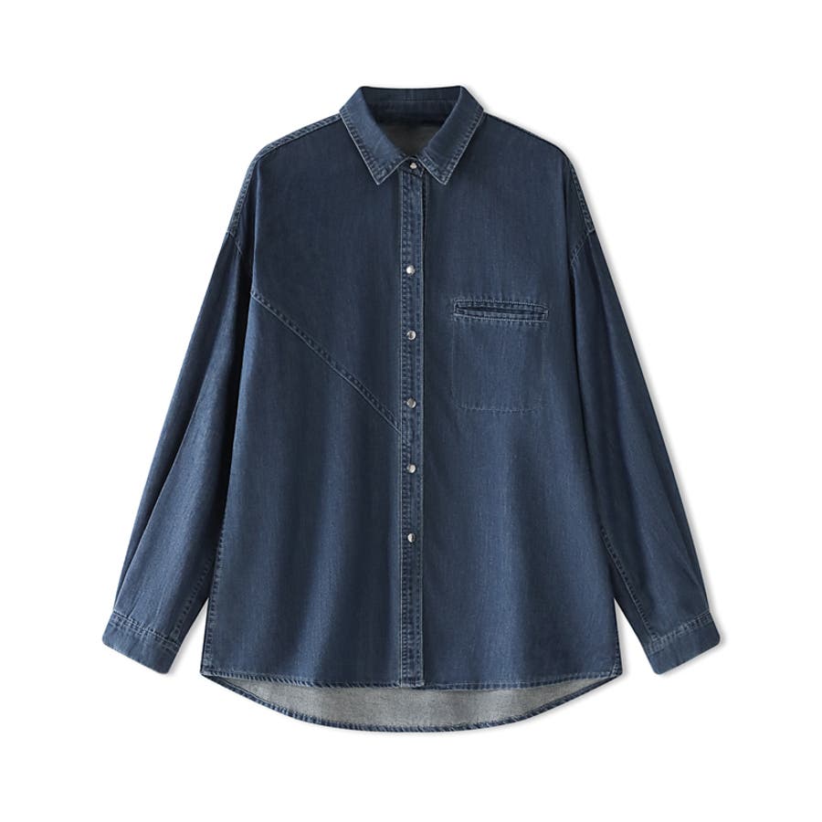 デニムシャツ ダンガリーシャツ 長袖トップス[品番：COCW0006054 
