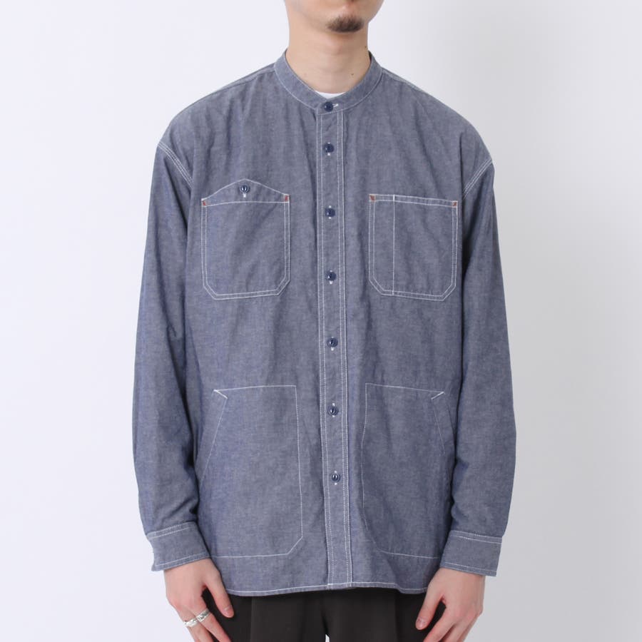 バンドカラーワークシャツジャケット[品番：COEW0001258]｜coen  OUTLET（コーエンアウトレット）のメンズファッション通販｜SHOPLIST（ショップリスト）