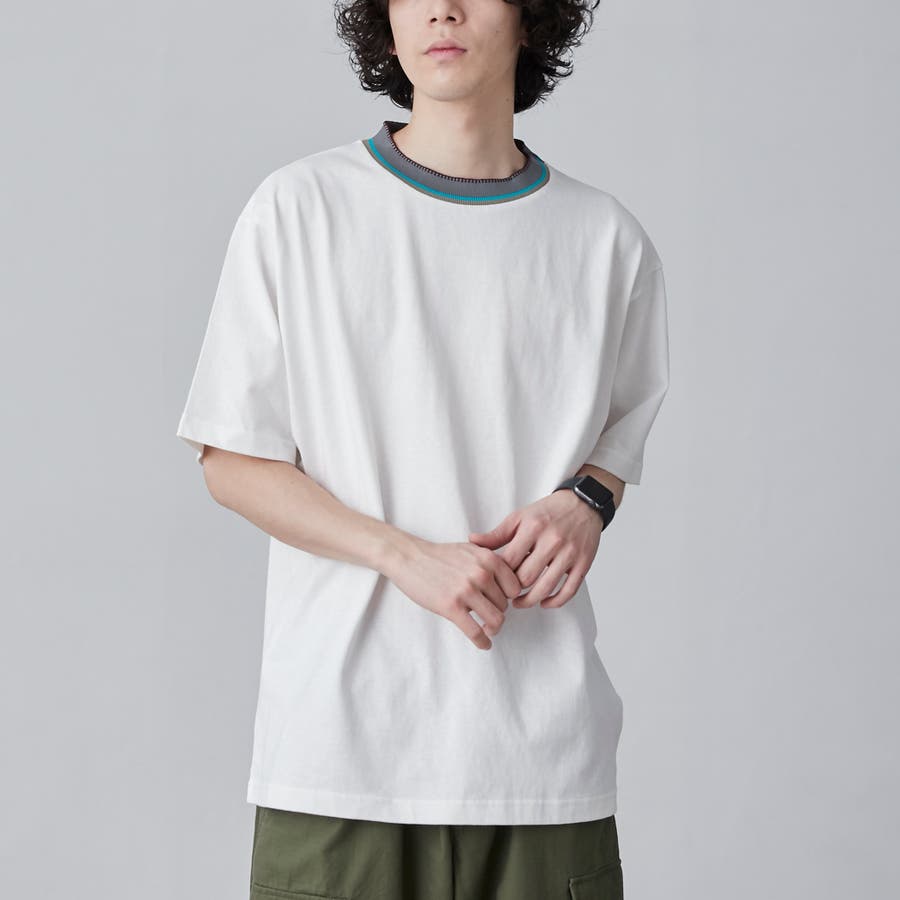 カラーリブニットネックTシャツ[品番：COEW0005660]｜coen【men  