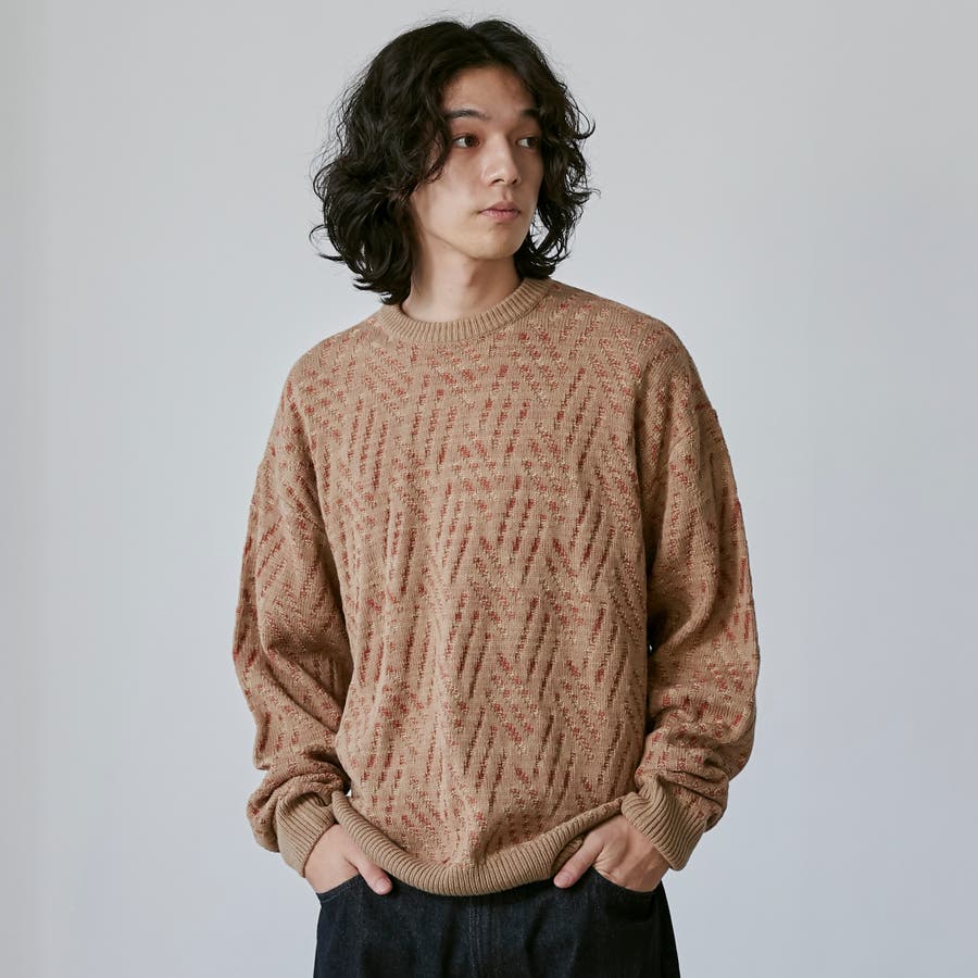 ロゴ刺繍ニットプルオーバー ニット レディーストップス 長袖