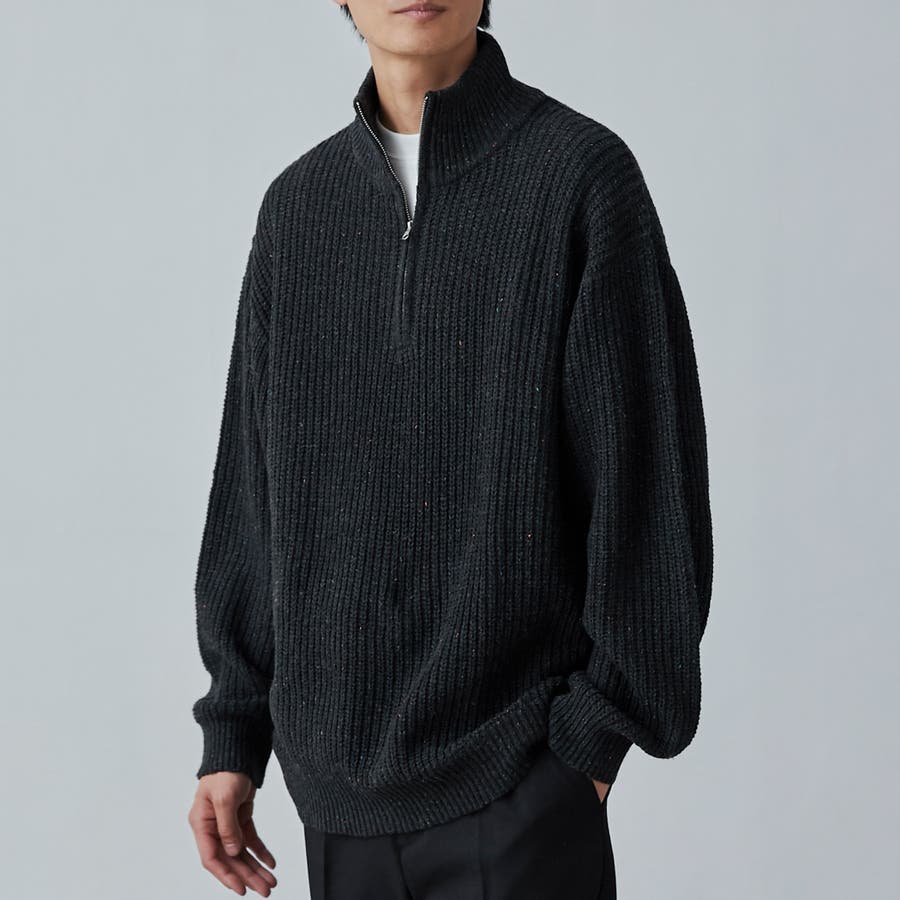 CONFECT 完売商品 ウールカシミヤフリースハーフジッププルオーバー 