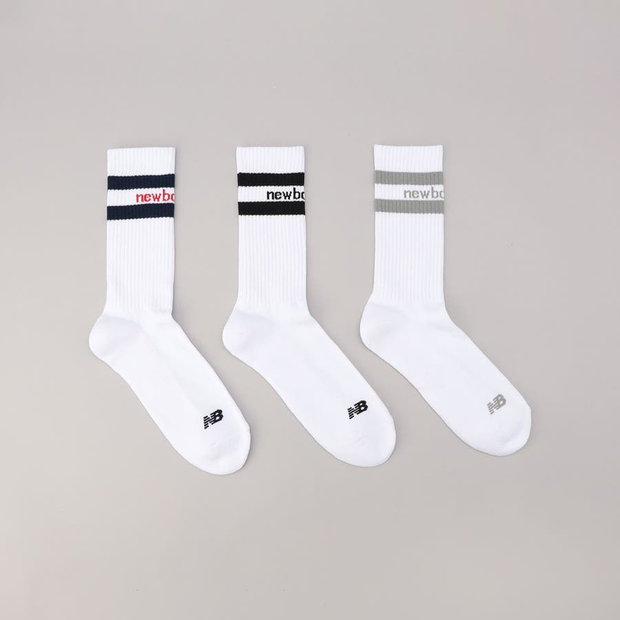 お得な3足組セット】NEWBALANCE（ニューバランス）クルー丈ライン