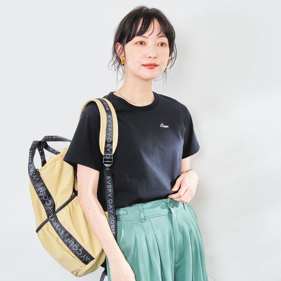 coen（コーエン）刺繍ロゴTシャツ[品番：COEW0003018]｜coen【women