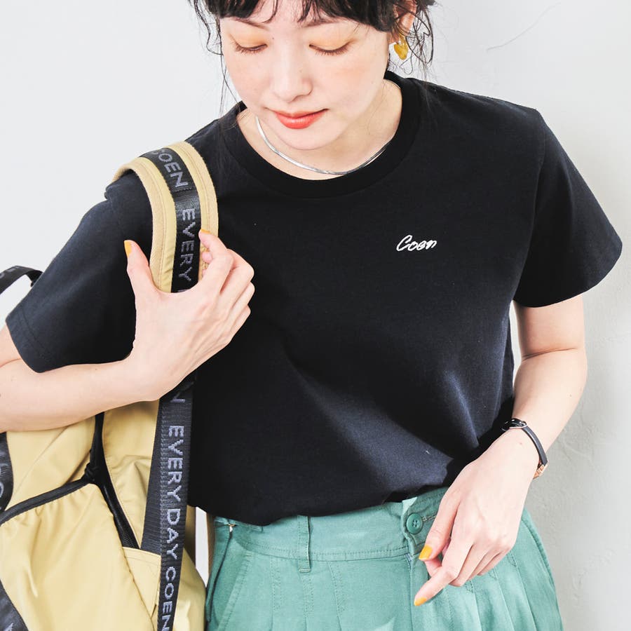 coen（コーエン）刺繍ロゴTシャツ[品番：COEW0003018]｜coen【women