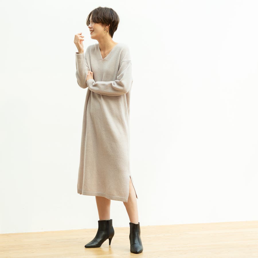 Web限定 手洗いできる 着丈110cm ラムウールvネックロングワンピース 品番 Coew Coen Women コーエン のレディースファッション通販 Shoplist ショップリスト